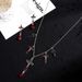 Halloween Bat Jewelry Set Gothic Retro Exaggerated Black Bat Necklace Earring Set Holiday Gift_ipsvogv.com