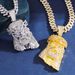 Personalized religious belief diamond pendant street all match alloy Cuban chain set niche hip hop pendant necklace_ipsvogv.com