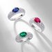 Fashion Cultivated Emerald Ring Female S925 Silver Inlaid Cultivated Colored Gemstone Full Diamond Ring Light Luxury_ipsvogv.com