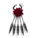 Halloween Dark Stained Blood Pearl Bead Necklace Female Creative Rose Blossoms Multi Layer Tassel Neck Chain_ipsvogv.com