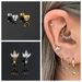 Unisex New fashion piercing ear bone studs female zircon pendant screw screw mini ear studs earrings_ipsvogv.com