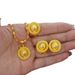Hot Selling Three Piece With Five Pointed Star Design, Gold-plated Necklace Pendant, Earrings, Ring, Jewelry Set_ipsvogv.com