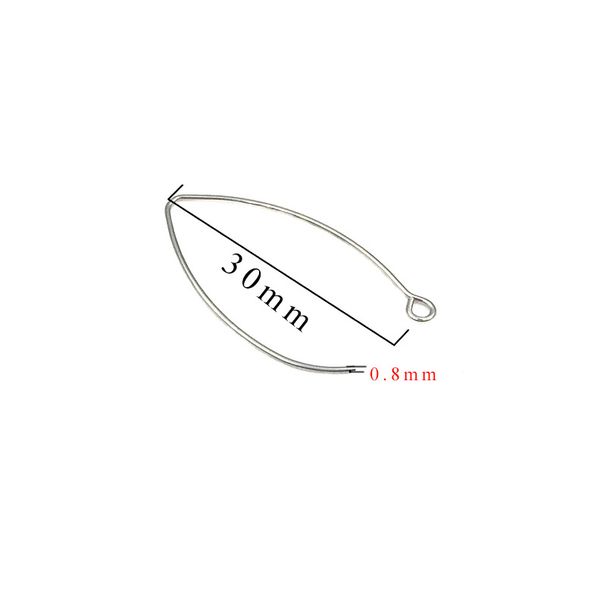 Stainless Titanium Steel Anti Allergic V-shaped Earrings, Large U-shaped Hook, DIY Ear Hook Accessories_ipsvogv.com