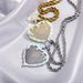 Hip Hop Oil Drip Love Sweater Chain Painting Oil Luminous Heart Shaped Fashion Disco Pendant Necklace_ipsvogv.com