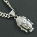 Exaggerated Hip Hop Rap Cool Figure Pendant Necklace Full of Diamond Cuban Chains Trendy Wearing Neckchain Accessories_ipsvogv.com