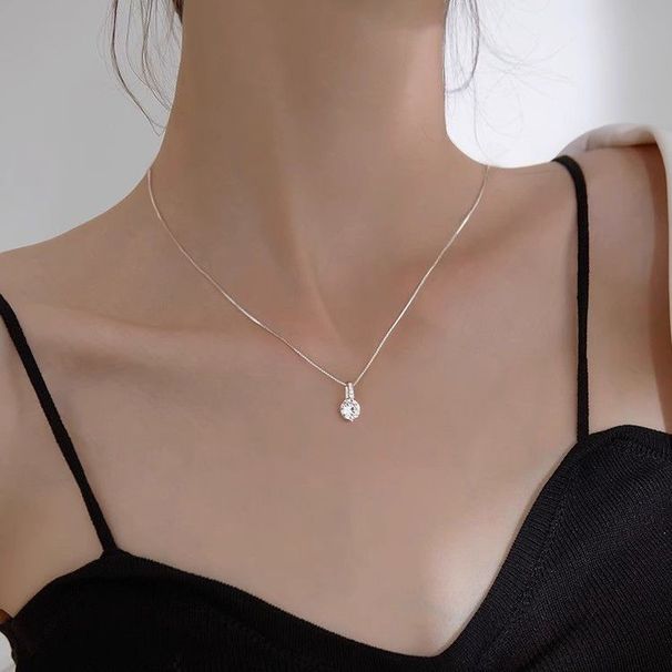 Beauty Tears Water Drop Zircon Necklace For Women Ins Light Luxury, Small High End Pendant Simple And Exquisite,_ipsvogv.com