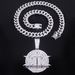 Unisex English Letters KINGS Full Diamond KK Pendant Hip Hop Rap Hiphop Cuban Chain Accessories_ipsvogv.com