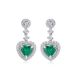 Love Cultivation Emerald Earrings S925 Silver Claw Inlaid Retro Colored Gemstone Earrings Light Luxury_ipsvogv.com