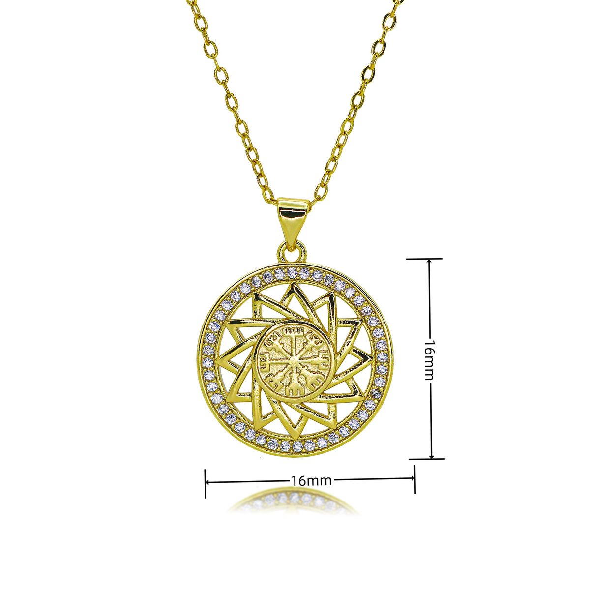Hot Selling Jewelry Viking Compass Geometric Round Pendant Necklace High End Fashion Matching Accessories_ipsvogv.com