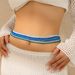 Sexy Beach Bikini Waist Contrast Elastic Beaded Body Chain_ipsvogv.com