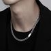 Men's Jewelry Titanium Steel Necklace Jewelry Square Cuban Hip Hop Stainless Steel Sweater Chain High End Jewelry_ipsvogv.com