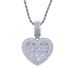 Men's Jewelry Hip Hop Heart Shaped Zircon Pendant Inlaid Zircon Full Diamond Love Heart_ipsvogv.com