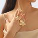 R0816 floral with exaggerated personality, elegant sweet taste, open mouth ring, fashionable, light luxury style, and_ipsvogv.com