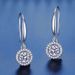 S Silver Diamond Earhook Women's Mosang Stone Classic Round Bag Earrings with Exquisite Quality_ipsvogv.com