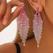 New fashion full diamond tassels high end light luxury style personalized design earrings _ipsvogv.com