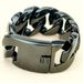 Black 32mm Man's Heavy Weight Bling Massive 316L Stainless Steel Bracelet_ipsvogv.com