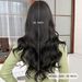 Wig Female Natural Black Long Curly Hair Big Wavy Bangs Full Head Set Chemical Fiber Wig Synthetic Hair_ipsvogv.com