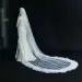 Hair Jewelry V181 Romantic Bridal Veils 1 Tier Lotus Leaf Pleated Edge Long Cathedral Veil With Comb Wedding Bride_ipsvogv.com