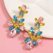 Colorful Christmas simple earrings Fashionable and atmospheric handmade Halloween big flower earrings_ipsvogv.com