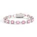Women’s Jewelry Set Fashion Hip Hop Bracelet Pink Color Matching Square Zircon Simple Tennis Chain Personality Zircon Men And Women Hip Hop Bracelet_ipsvogv.com