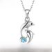 Simple Fashion Cute Dolphin Dia Love Pendant Women's Gift S Sterg Sier Necklace Animal Trend Accessories_ipsvogv.com