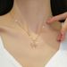 Titanium Steel Earring Set Light Luxury Full Diamond Bow Tie T Zirconia Personalized Style Banquet Earrings Necklace_ipsvogv.com