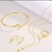 European and American exquisite water drop bracelet necklace jewelry suit earrings water drop large bracelet jewelry four-piece set_ipsvogv.com