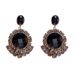 Retro High-grade Fashionable Black Crystal Earrings Exquisite Elegant All-match Design New Fashion Ear Jewelry_ipsvogv.com