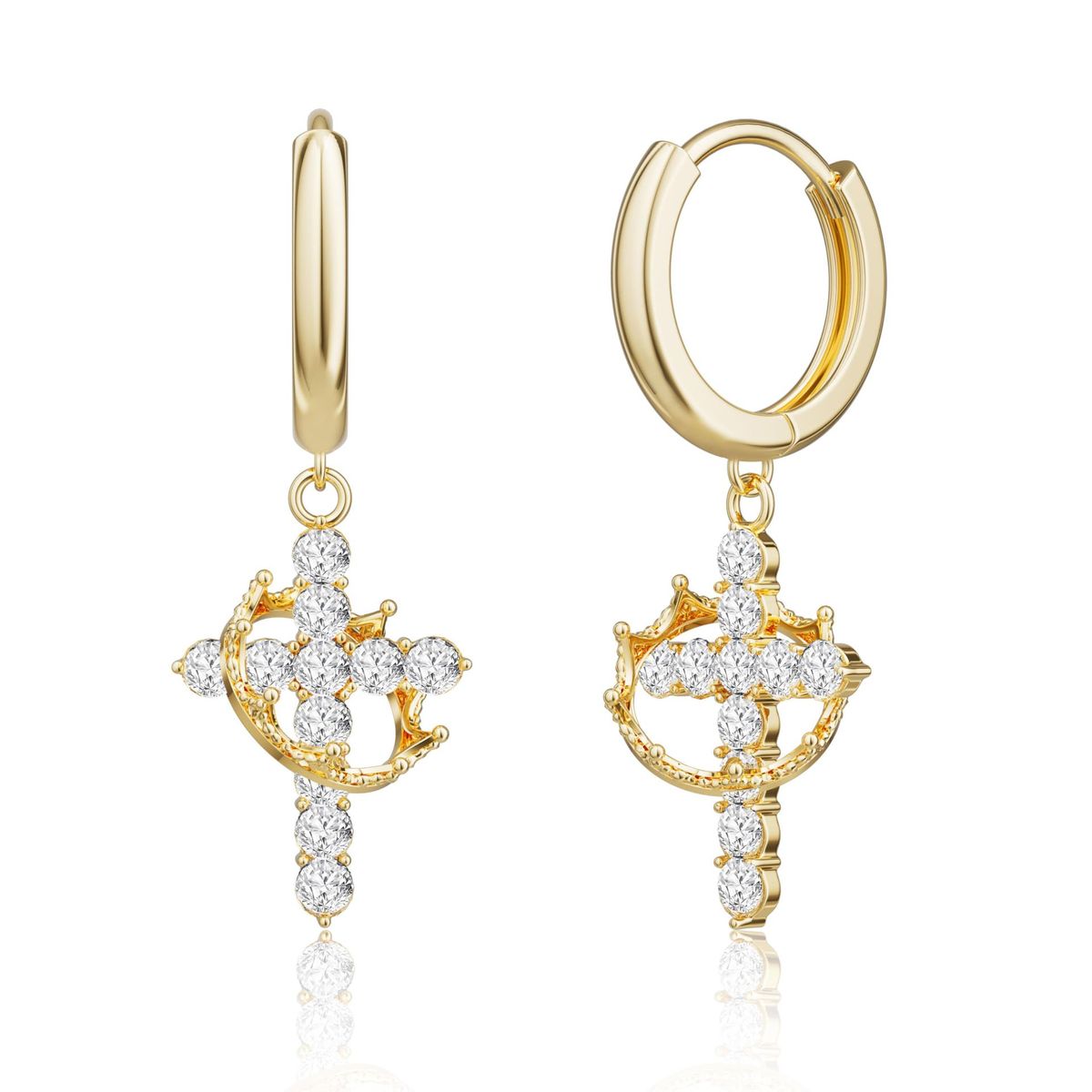 Women’s Jewelry Set Fashion Hot Selling Fashion Luxury Full Studded Zircon Crown Pendant Earrings Ladies Ear Jewelry_ipsvogv.com