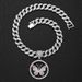 Unisex Hip Hop Hot Selling Hip Hop Hiphop Jewelry Full Of Diamond Butterfly Pendant Fashion Unisex Necklace_ipsvogv.com