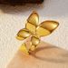 Women’s Jewelry Set Fashion Fashion Celebrity Hot Selling Smooth Open Butterfly Ring Stainless Steel Plated Gold Niche Ring Jewelry_ipsvogv.com