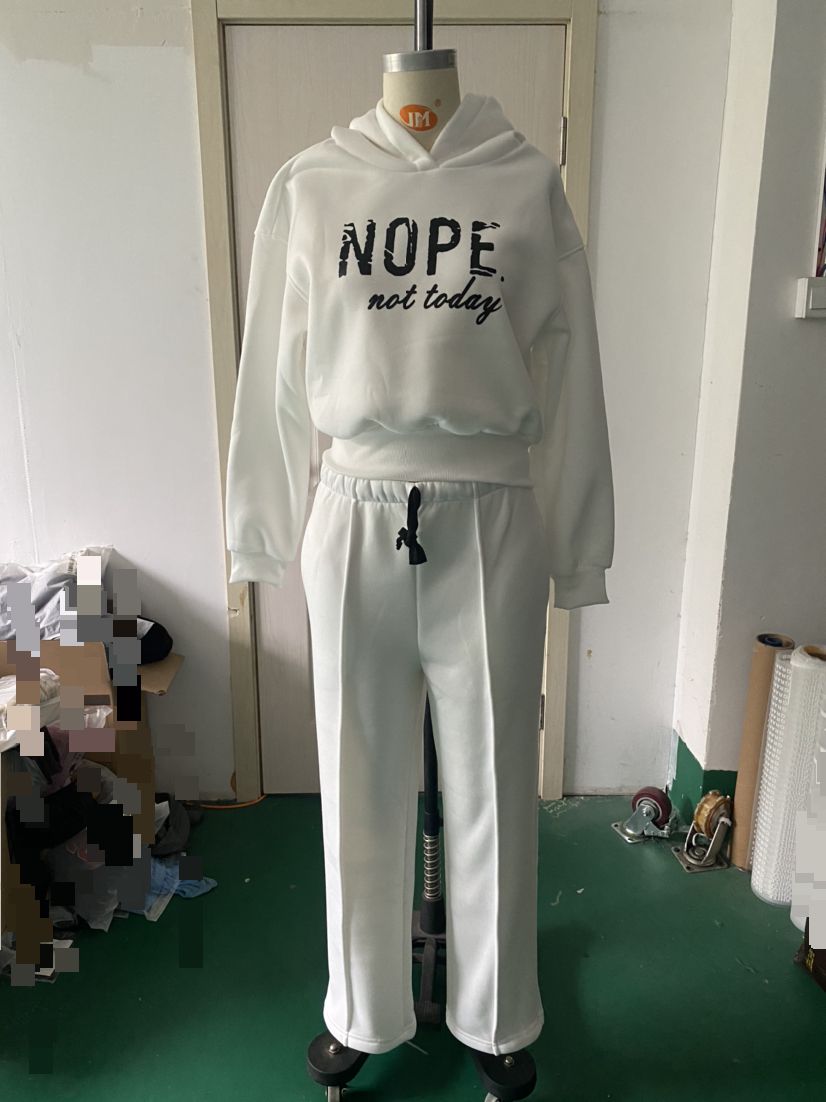 Women's Clothing casual hooded hoodie set of wide-leg pants_ipsvogv.com