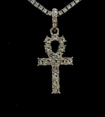 Environmentally Friendly Alloy Pendant Jewelry, Tennis Necklace, Men's Street Rap Full Diamond Cross Jewelry_ipsvogv.com