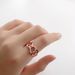 Unisex simple sweet hollow heart shaped women's ring rose gold plated zircon hot accessories_ipsvogv.com