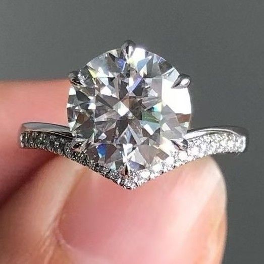 Minimalist Jewelry S Silver Plated Simulated Zircon Proposal Wedding Ring Female_ipsvogv.com