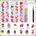 3 Boxes 36 Grids New Cute Mini Cartoon Christmas Deer Collection Nail Parts Accessories Kawaii DIY Nail Art Decoration_ipsvogv.com