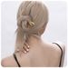 fashion temperament hairpin stainless steel plated gold non fading wave ring hair accessories_ipsvogv.com