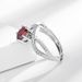 tikto Live Broadcast Full Coronates Love One Carat Pomegranate Red Six Claw Zircon Diamond Wedding Ring Girl_ipsvogv.com