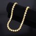 Unisex Alloy Jewelry New 8mm Round Glass Full Diamond Necklace High End Rap Cool Hip Hop Cuban Chain_ipsvogv.com