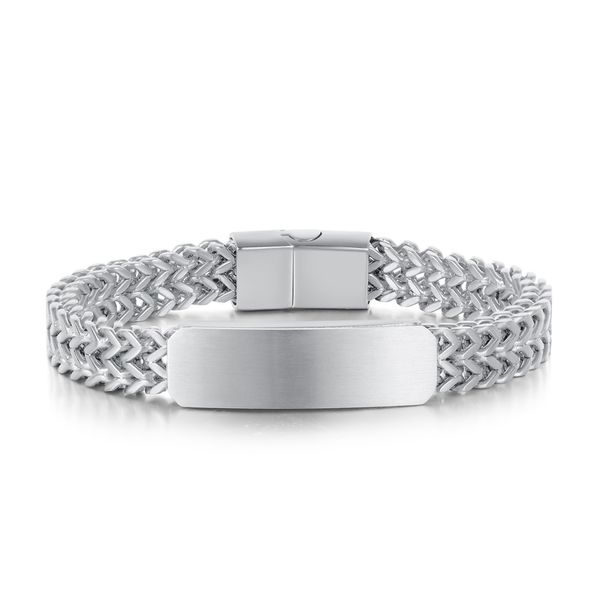 Men's Jewelry Personality Electroplating Titanium Steel Accessories Street Fashion Stainless Steel Magnet Buckle Bracelet_ipsvogv.com