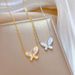 Body 【 Full Titanium Steel 】 Beimu Butterfly Temperament And Personality Are Extremely Simple. Real Gold Necklace In The 【 】 Simple._ipsvogv.com