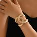 Minimalist exaggerated style women's wristband with personalized spring folding and winding design, niche bracelet_ipsvogv.com
