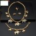 Jewelry set Ladies bride necklace ring earrings bracelet 4-piece set_ipsvogv.com