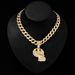 Yiwu Full Diamond Expression Pendant Cool Hip Hop Men's Cuban Necklace Jewelry_ipsvogv.com