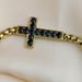 Men's And Women's 5MM Simple Cross Stainless Steel Bracelet With Diamonds Jewelry_ipsvogv.com