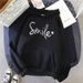 Women's clothing 2023 new autumn letter hooded loose ladies sweatshirt women's tops _ipsvogv.com