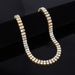 Unisex Hot Selling Alloy 10mm Diamond Tennis Chain Men's Personality Trend Rap Hip Hop Style Cuban Chain_ipsvogv.com