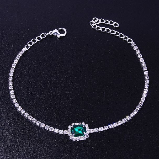 fashion accessories luxury emerald crystal Anklet summer beach style shiny full diamond Anklet Anklet_ipsvogv.com