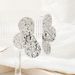 Exaggerated Personality Irregular Wrinkle Metal Texture Flower Earrings For Women_ipsvogv.com