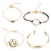Trendy And Personalized Map Love Bead Chain Bracelet Set Of Four Jewelry_ipsvogv.com